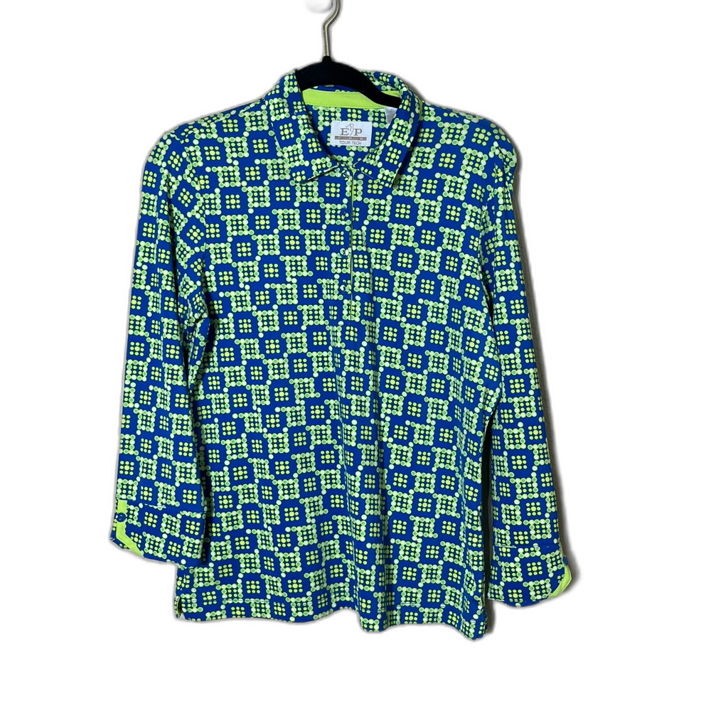 EP Pro Tour Tech Womens Golf Geometric Hippy Psychedelic Polyester Funky Whimsy